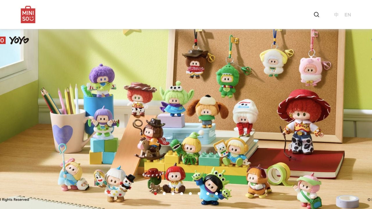 Miniso UK website homepage